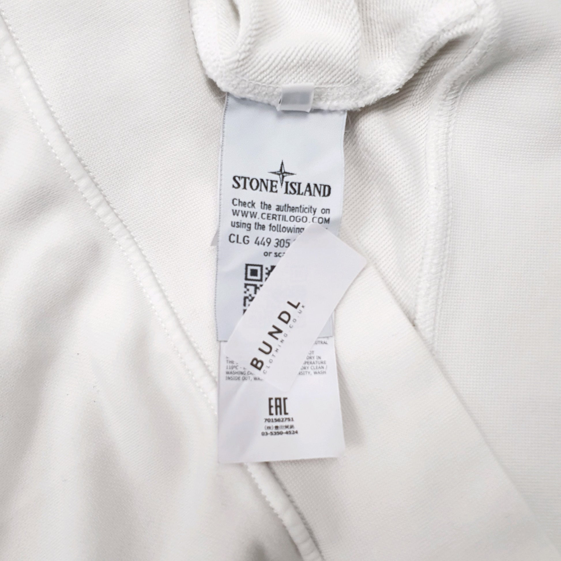Mens White Stone Island  Crewneck Jumper