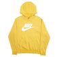 Mens Yellow Nike Spellout Hoodie Jumper