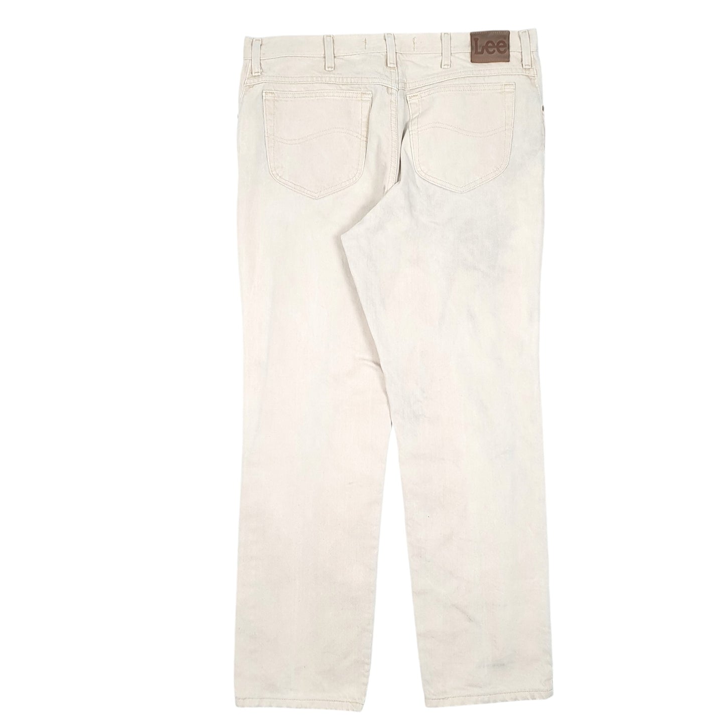 Mens Cream Lee  Jim JeansW38 L32