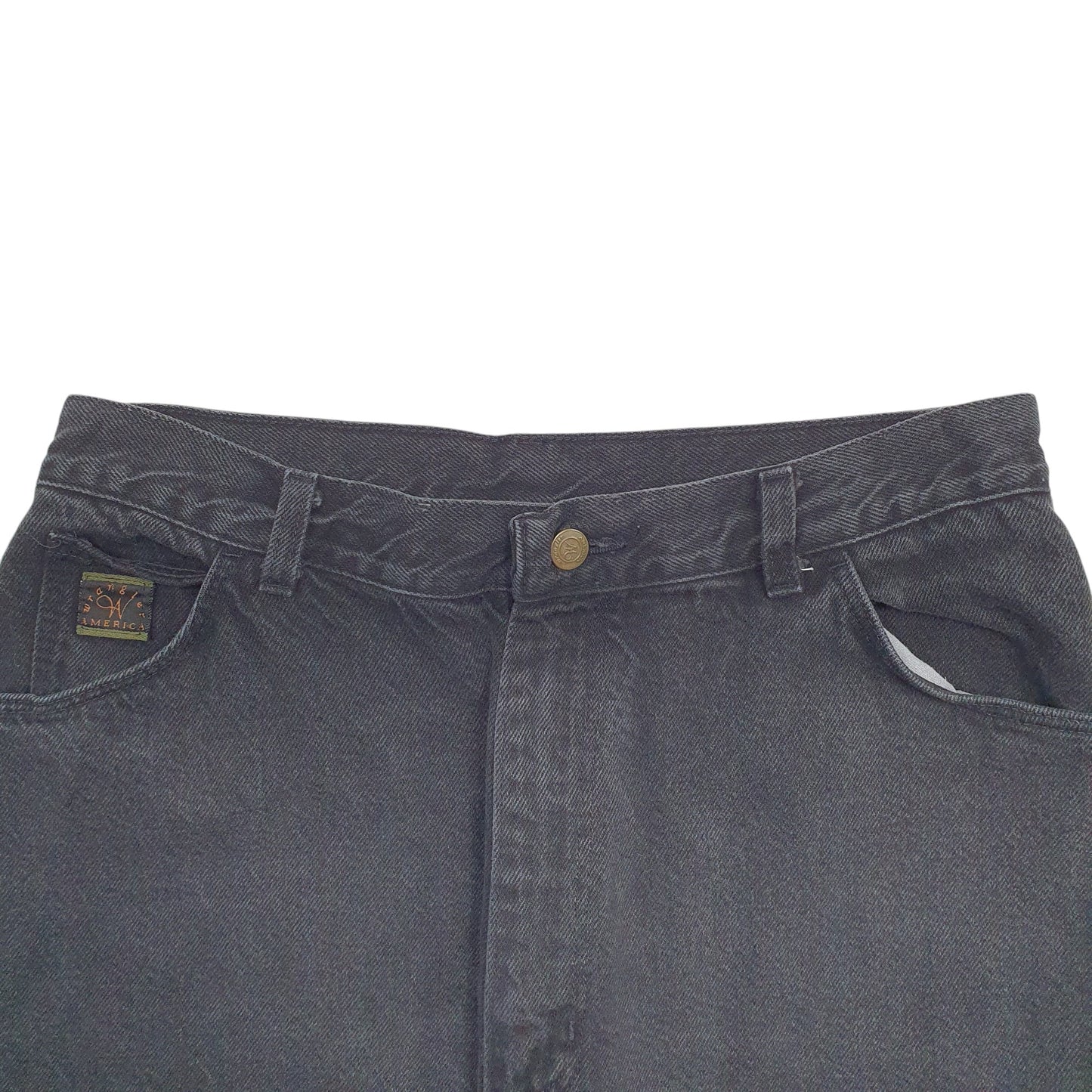 Womens Black Wrangler Made In USA MSR01 JeansW34 L30