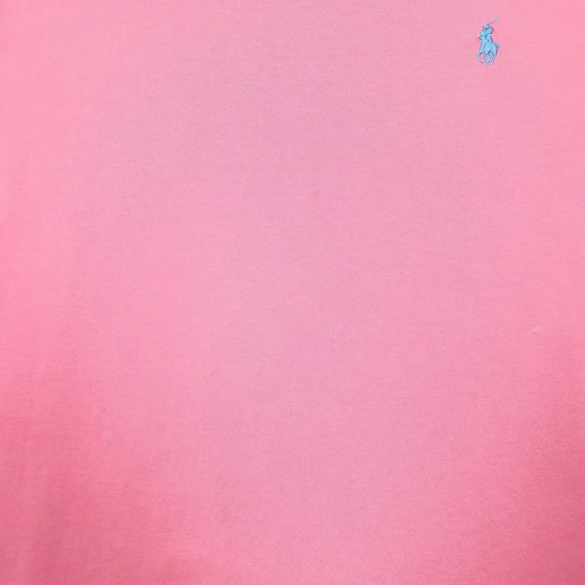 Mens Pink Polo Ralph Lauren V Neck Short Sleeve T Shirt