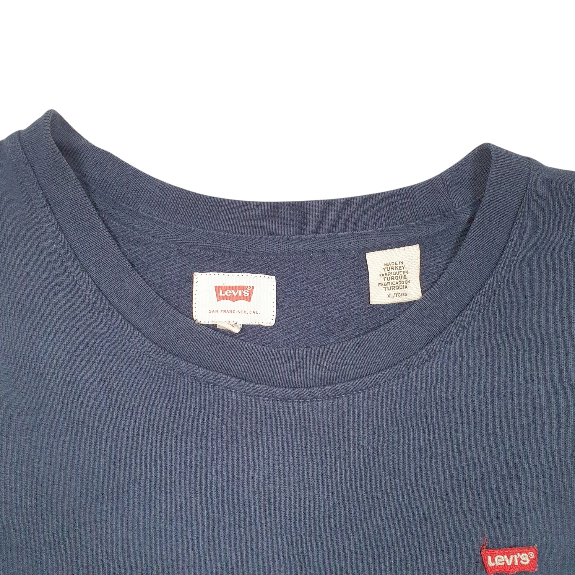 Mens Navy Levis  Crewneck Jumper
