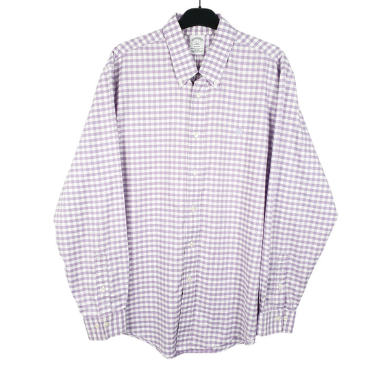 Mens Lilac Brooks Brothers Regent Long Sleeve Shirt