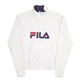 Mens White Fila  Quarter Zip Jumper