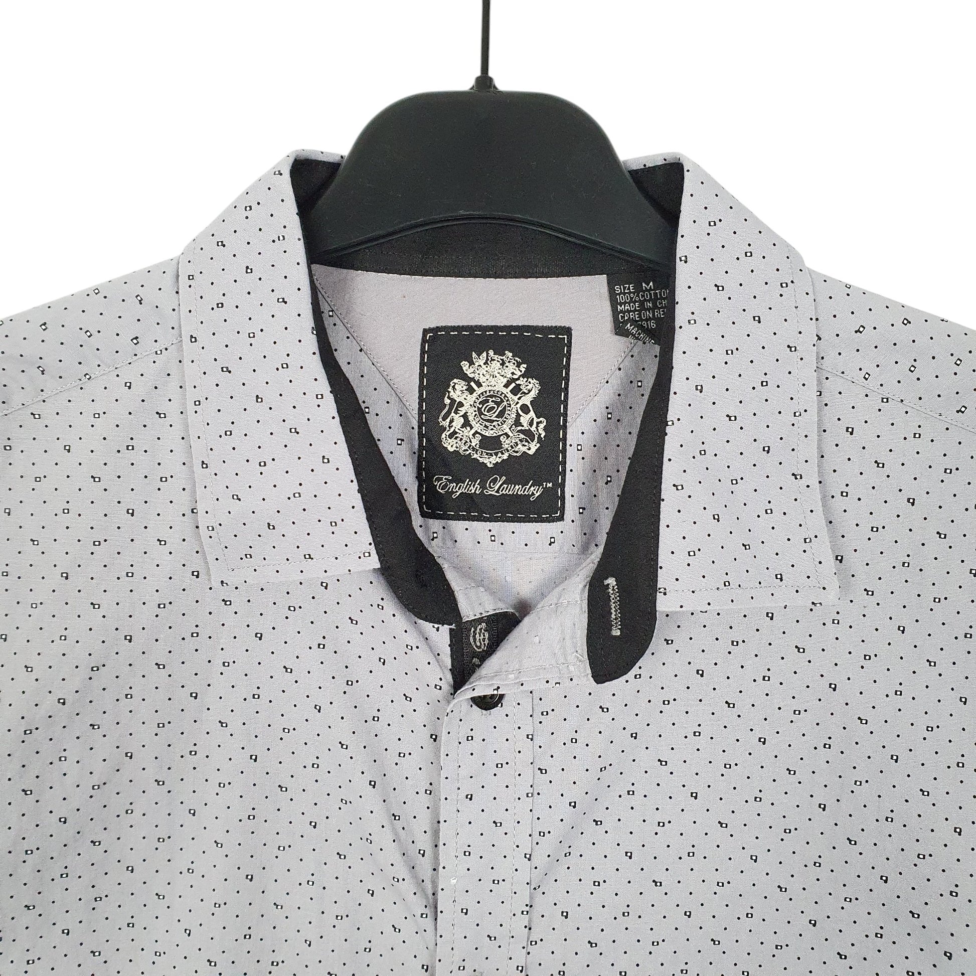 Mens Grey English Laundry  Short Sleeve Shirt