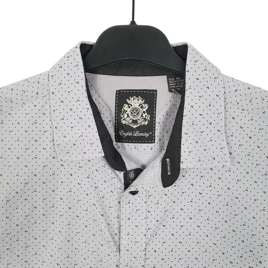 Mens Grey English Laundry  Short Sleeve Shirt