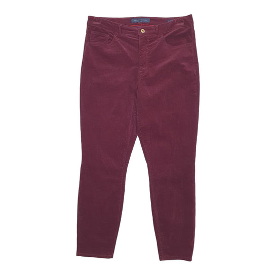 Womens Burgundy Tommy Hilfiger  Corduroy Trousers