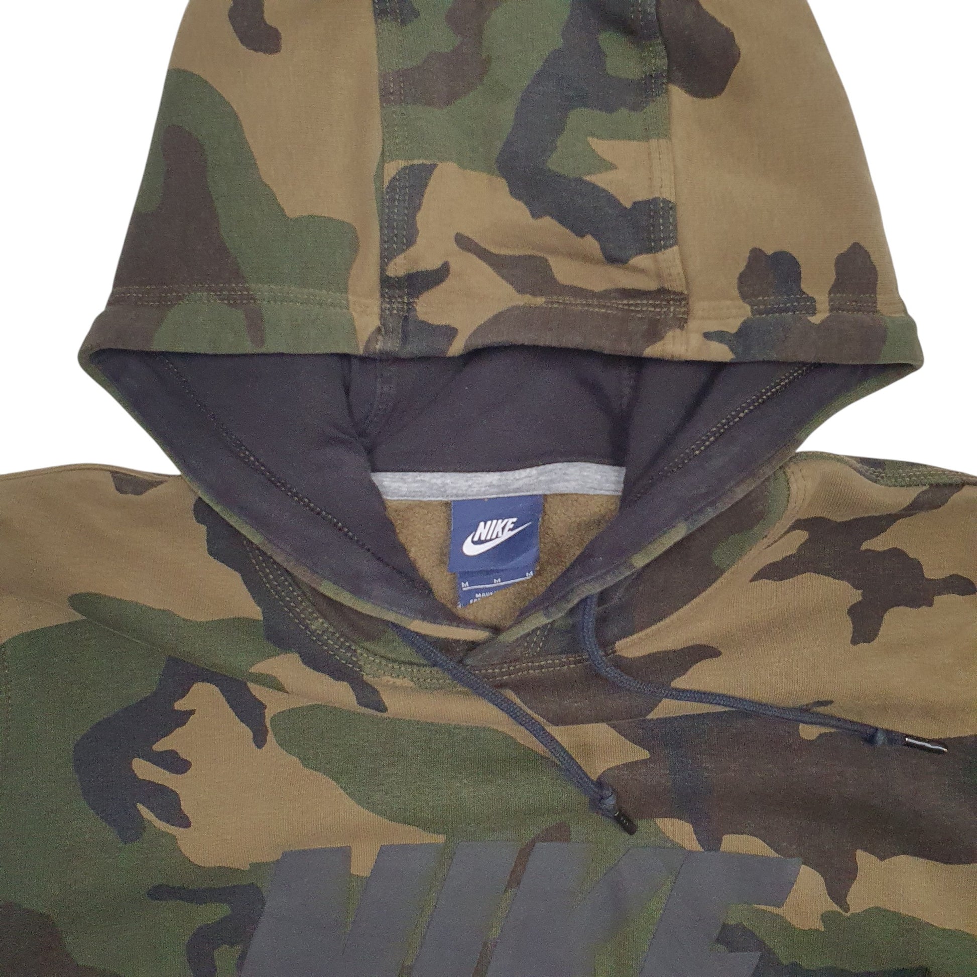 Mens Camo Nike Spellout Camouflage Hoodie Jumper