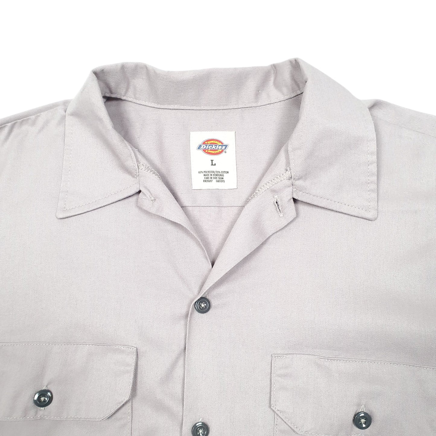 Mens Grey Dickies Workwear Work Long Sleeve Shirt