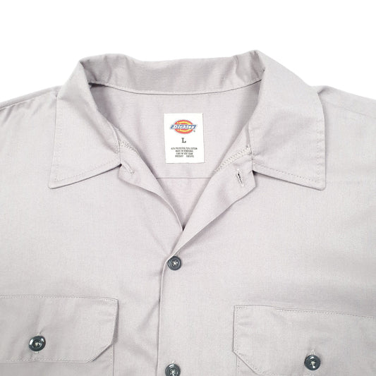 Mens Grey Dickies Workwear Work Long Sleeve Shirt