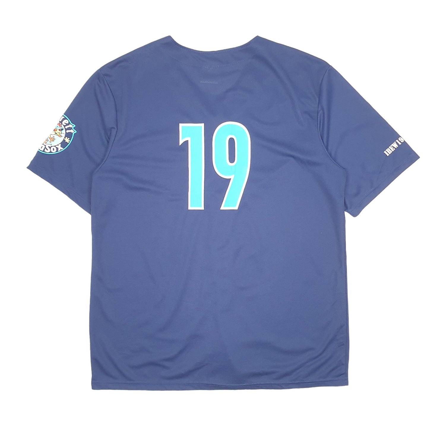 Mens Navy Promotional Adventures MLB Baseball Jersey Minor League Everett Aquasox Frogs USA Short Sleeve T Shirt