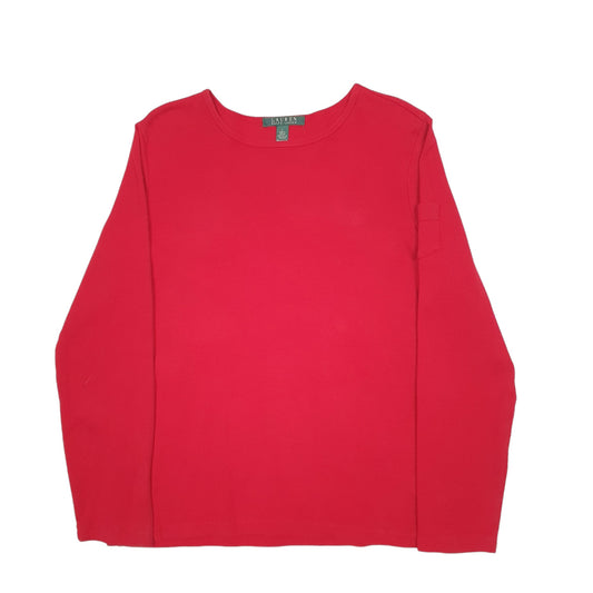 Womens Red Ralph Lauren  Long Sleeve T Shirt