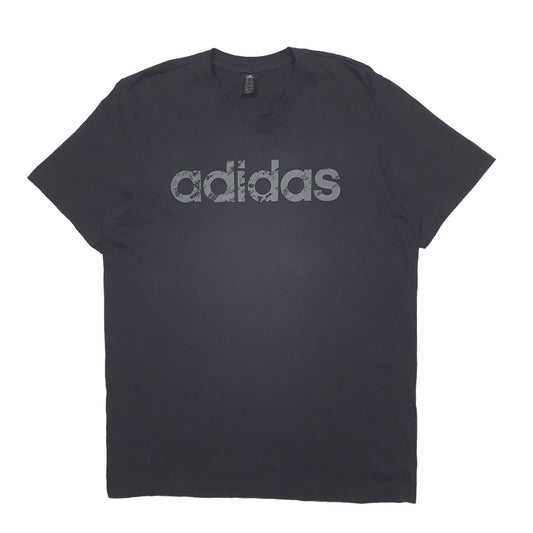 Mens Black Adidas  Short Sleeve T Shirt