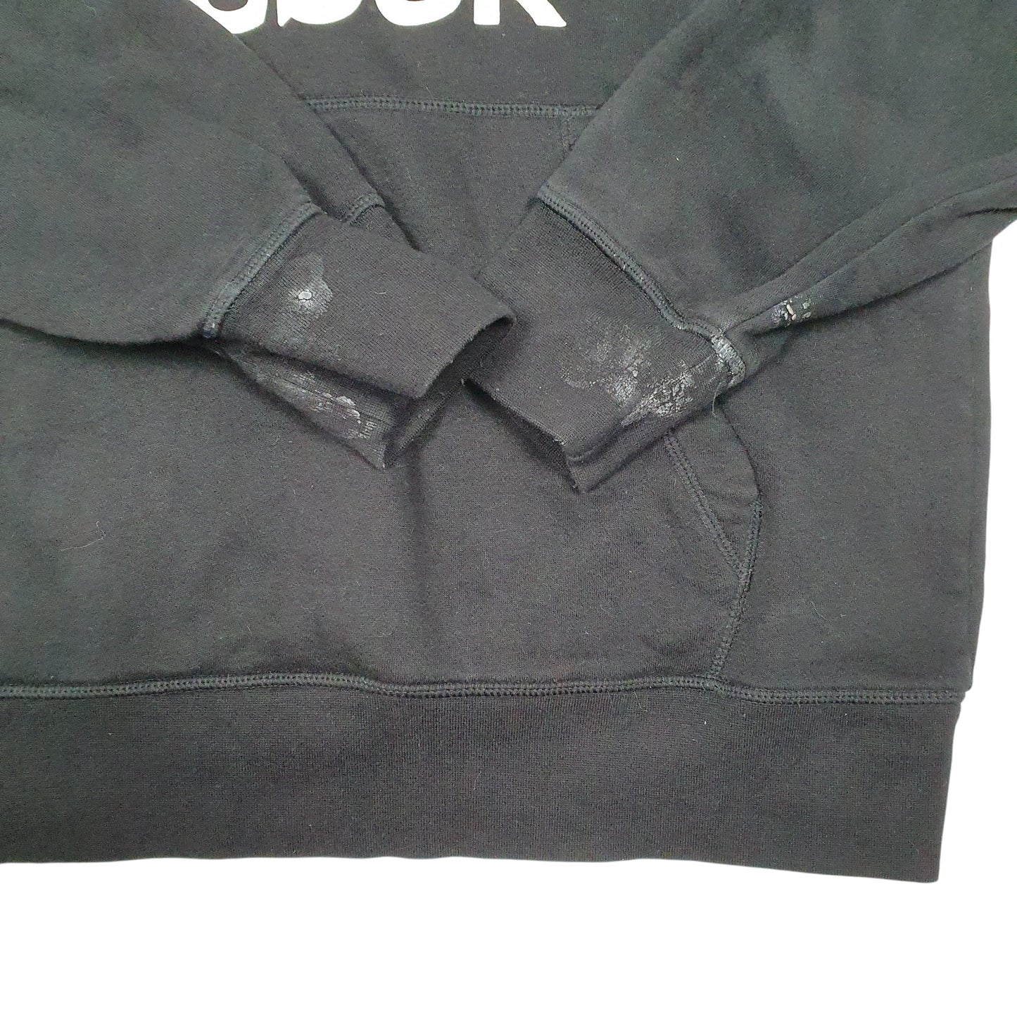 Mens Black Reebok Spellout Hoodie Jumper