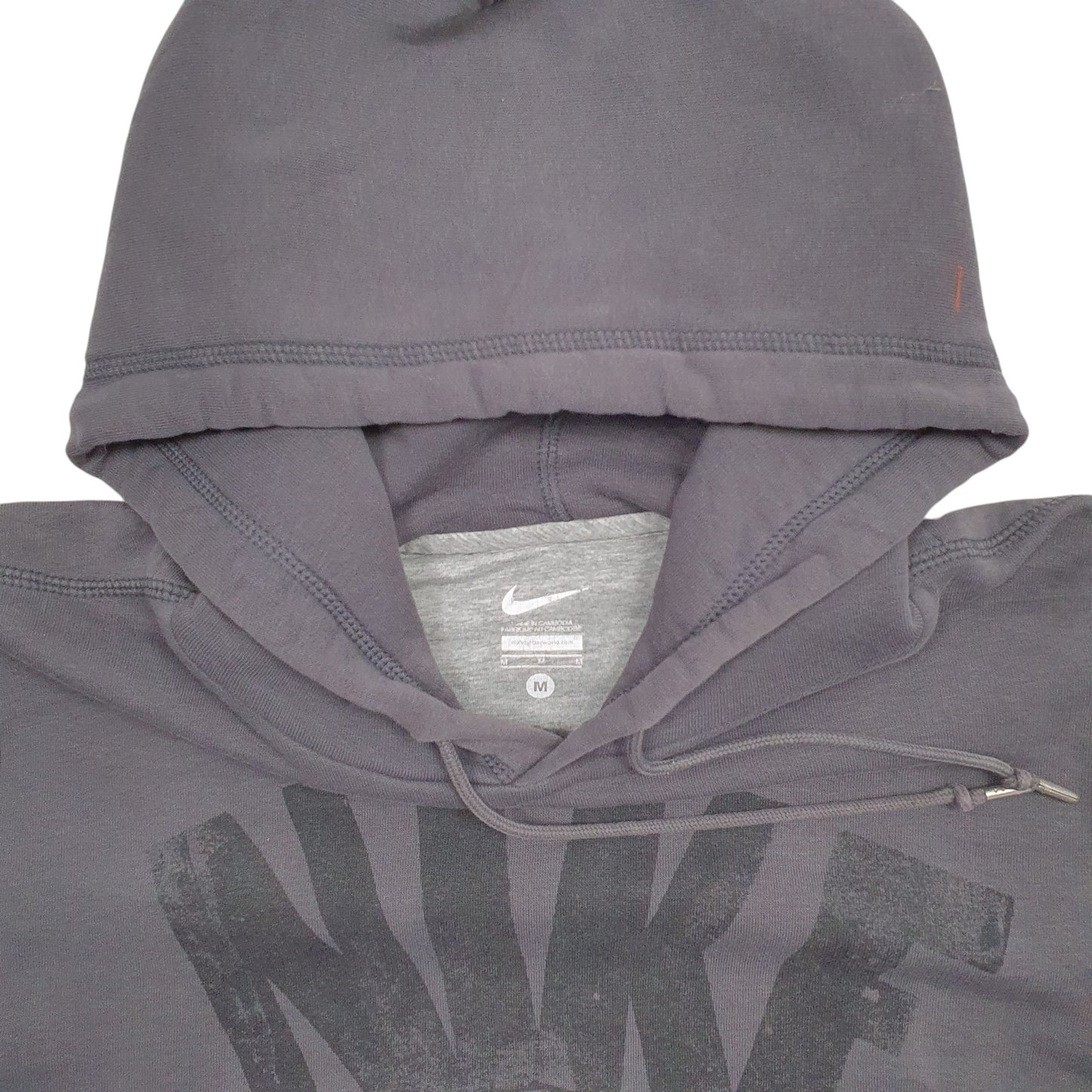 Mens Grey Nike Spellout Hoodie Jumper