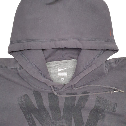 Mens Grey Nike Spellout Hoodie Jumper