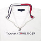 Mens White Tommy Hilfiger Spellout Quarter Zip Jumper