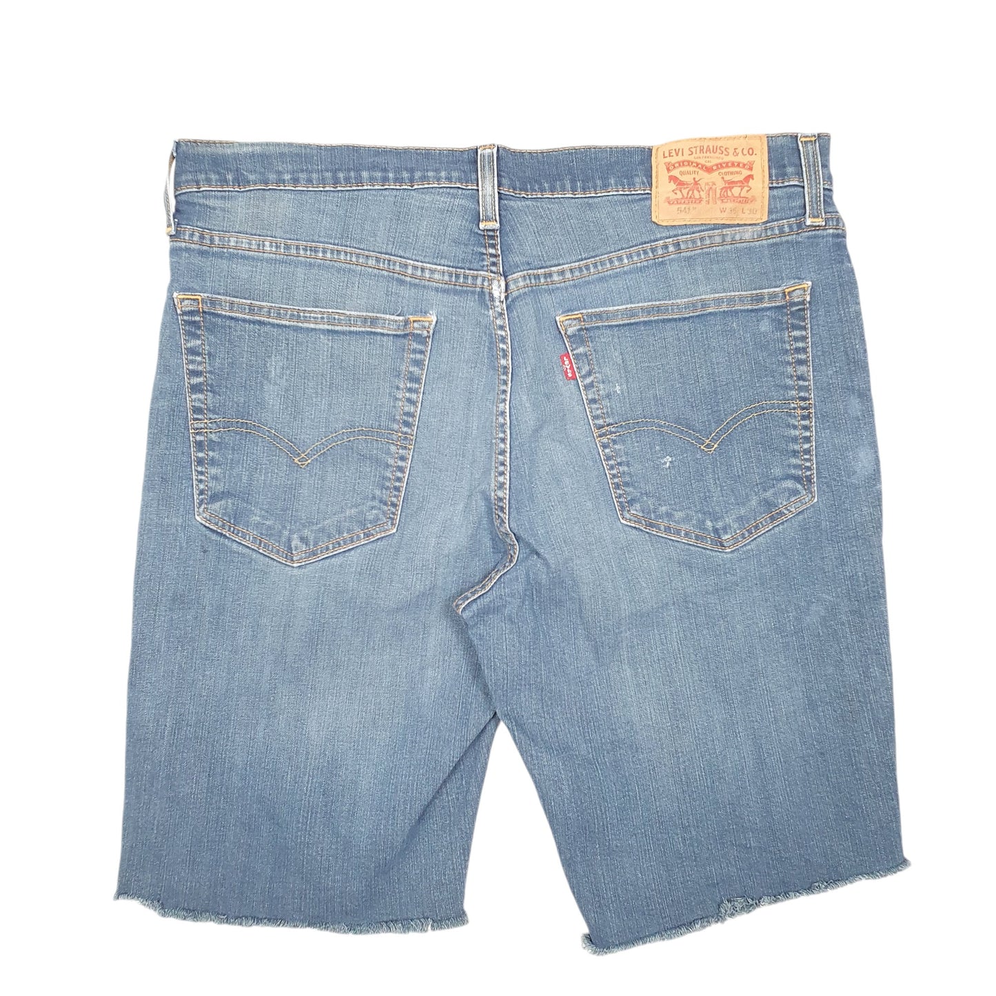 Mens Blue Levis Denim Jeans Jorts 541 Cut Offs Denim Shorts