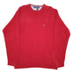 Mens Red Tommy Hilfiger Vintage Knit Crewneck Jumper