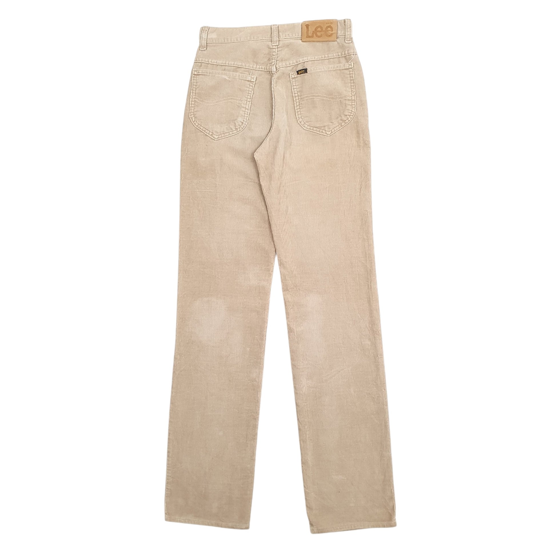 Mens Beige Lee Made In USA Vintage 90's Corduroy Trousers