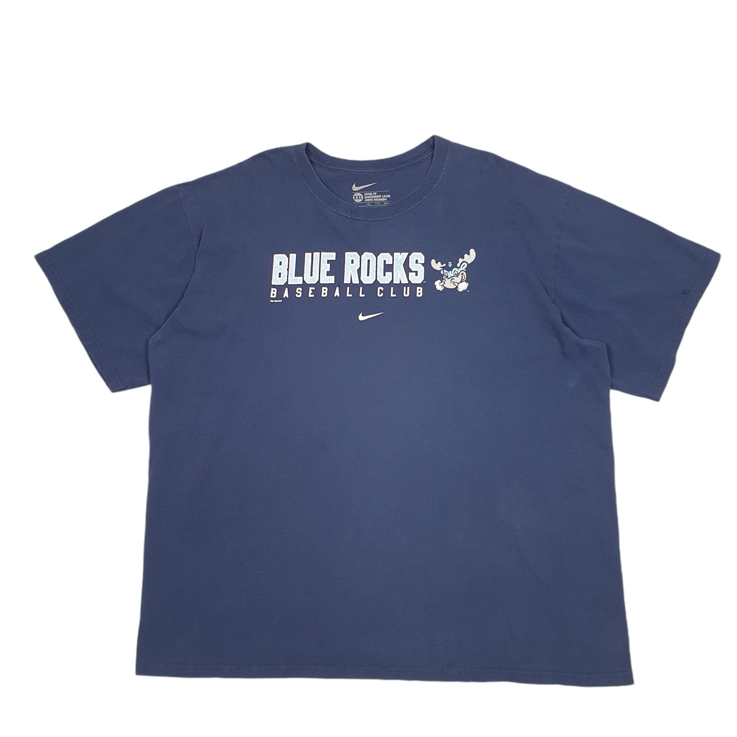 Mens Navy Nike Wilmington Blue Rocks Baseball Club USA Short Sleeve T Shirt
