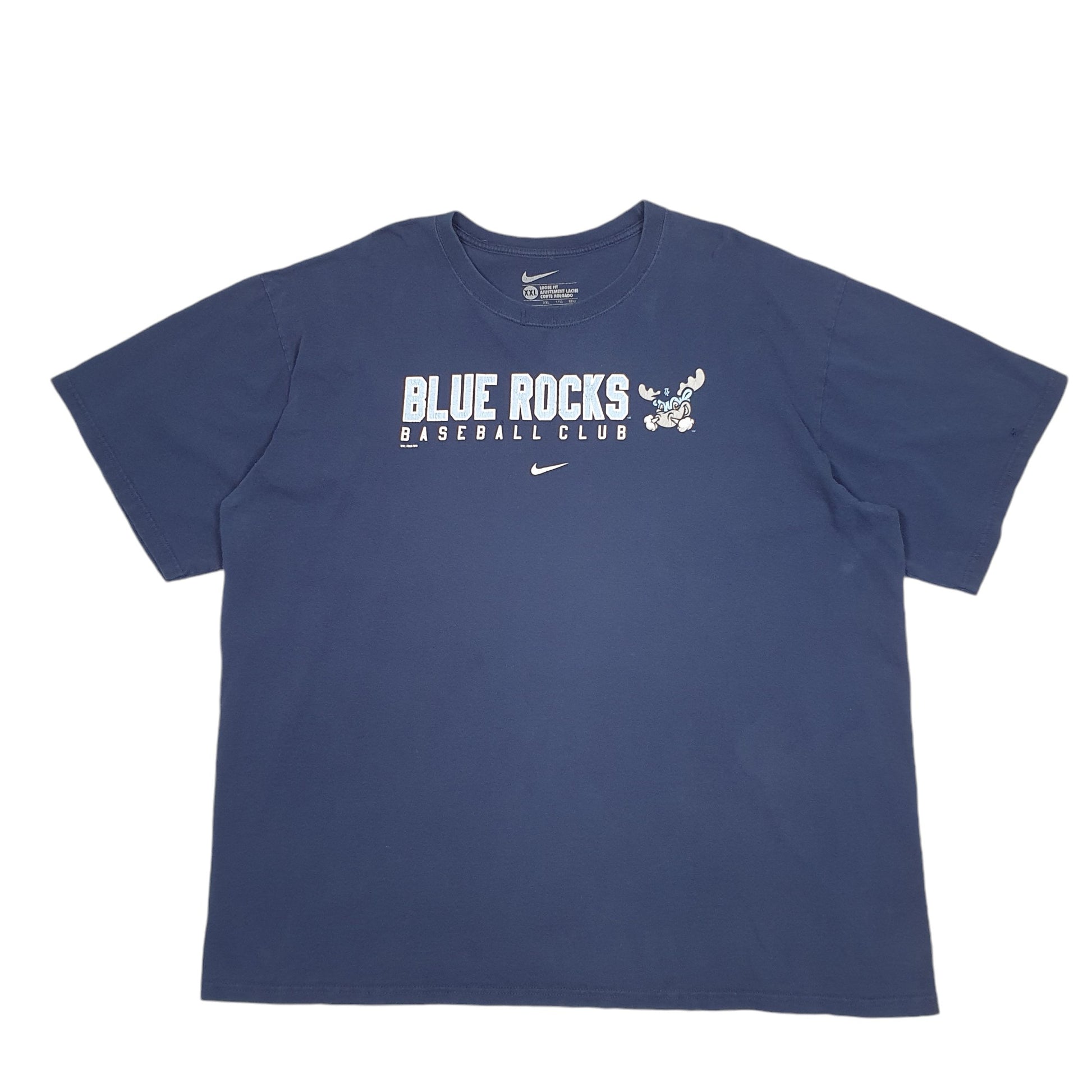 Mens Navy Nike Wilmington Blue Rocks Baseball Club USA Short Sleeve T Shirt