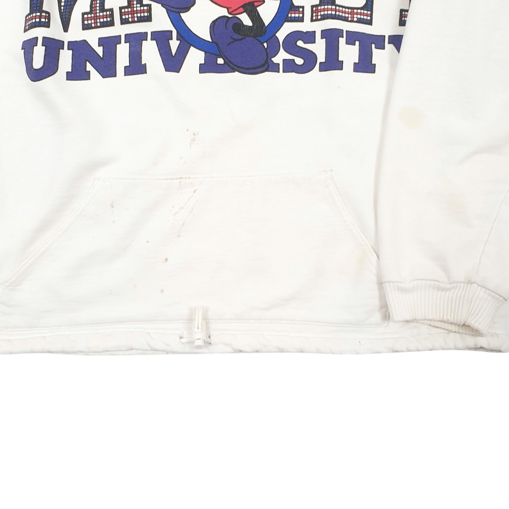 Womens White Disney Vintage 90s Hoodie Jumper
