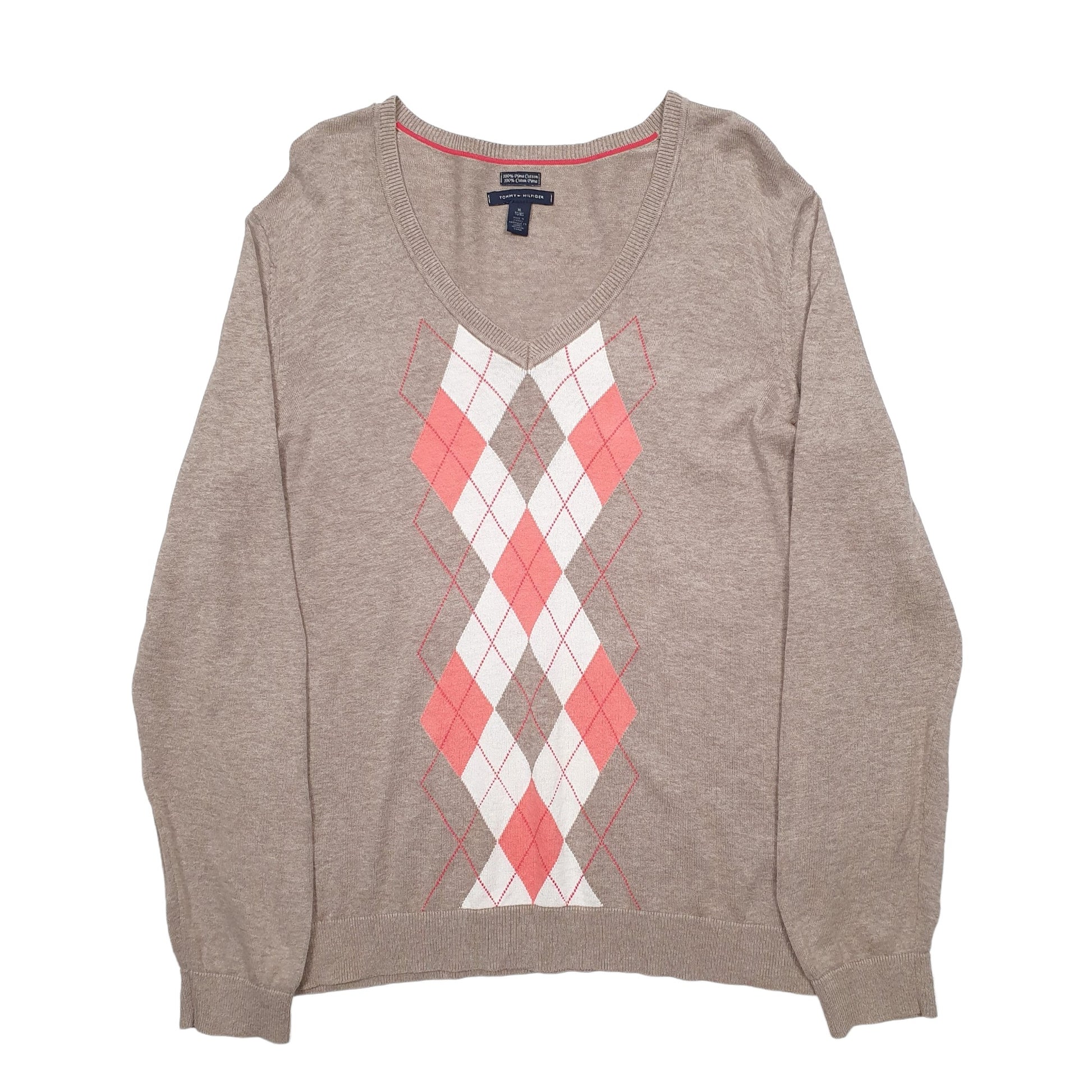 Mens Beige Tommy Hilfiger Knit Crewneck Jumper