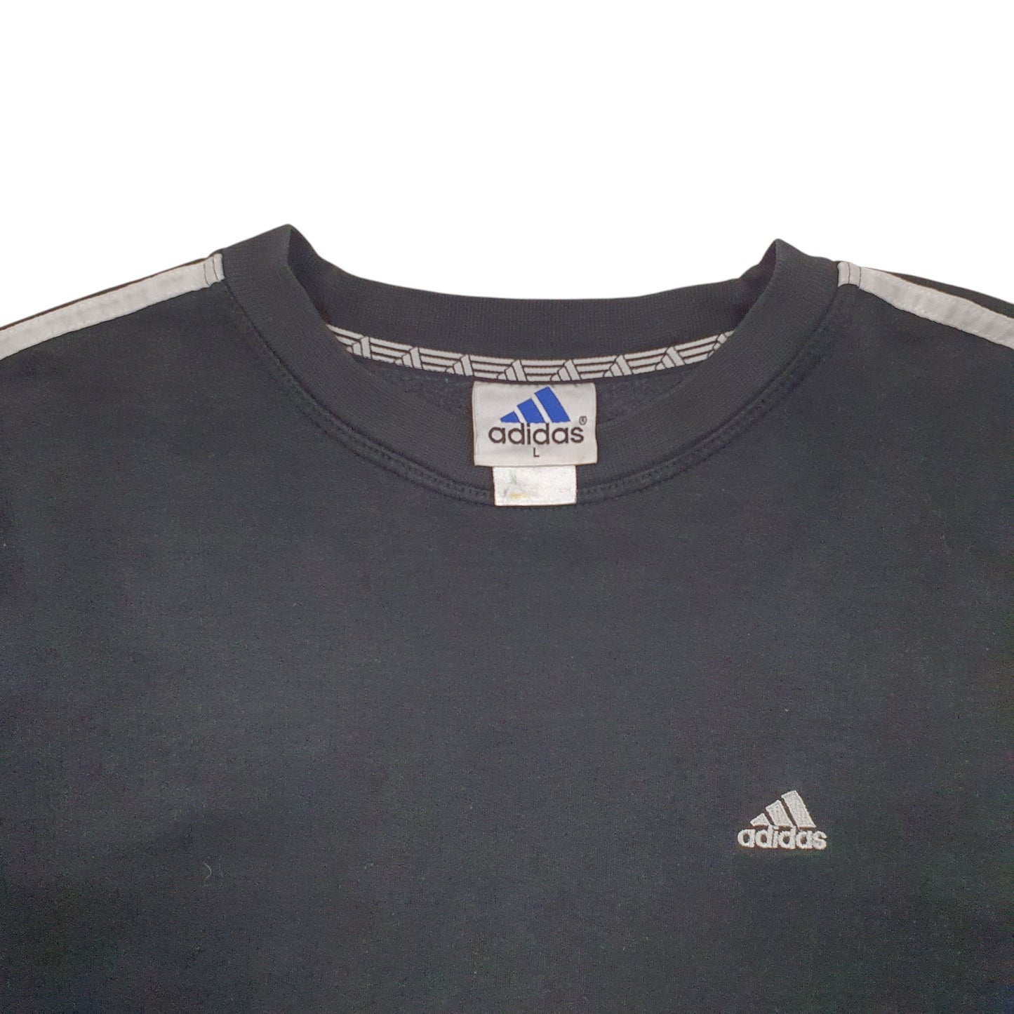 Mens Black Adidas Vintage 90's Crewneck Jumper