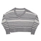 Womens Grey American Eagle Knit V Neck Jumper
