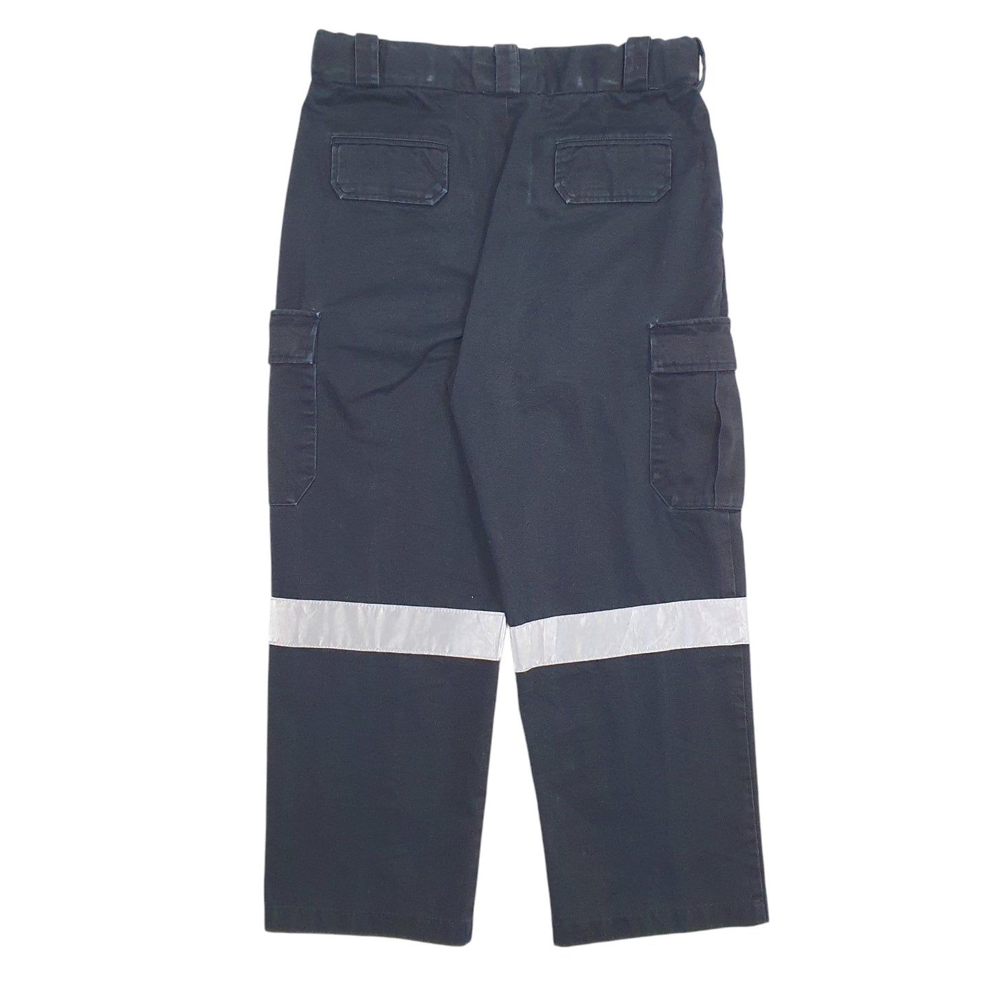 Mens Black Unbranded Workwear Cargo Trousers