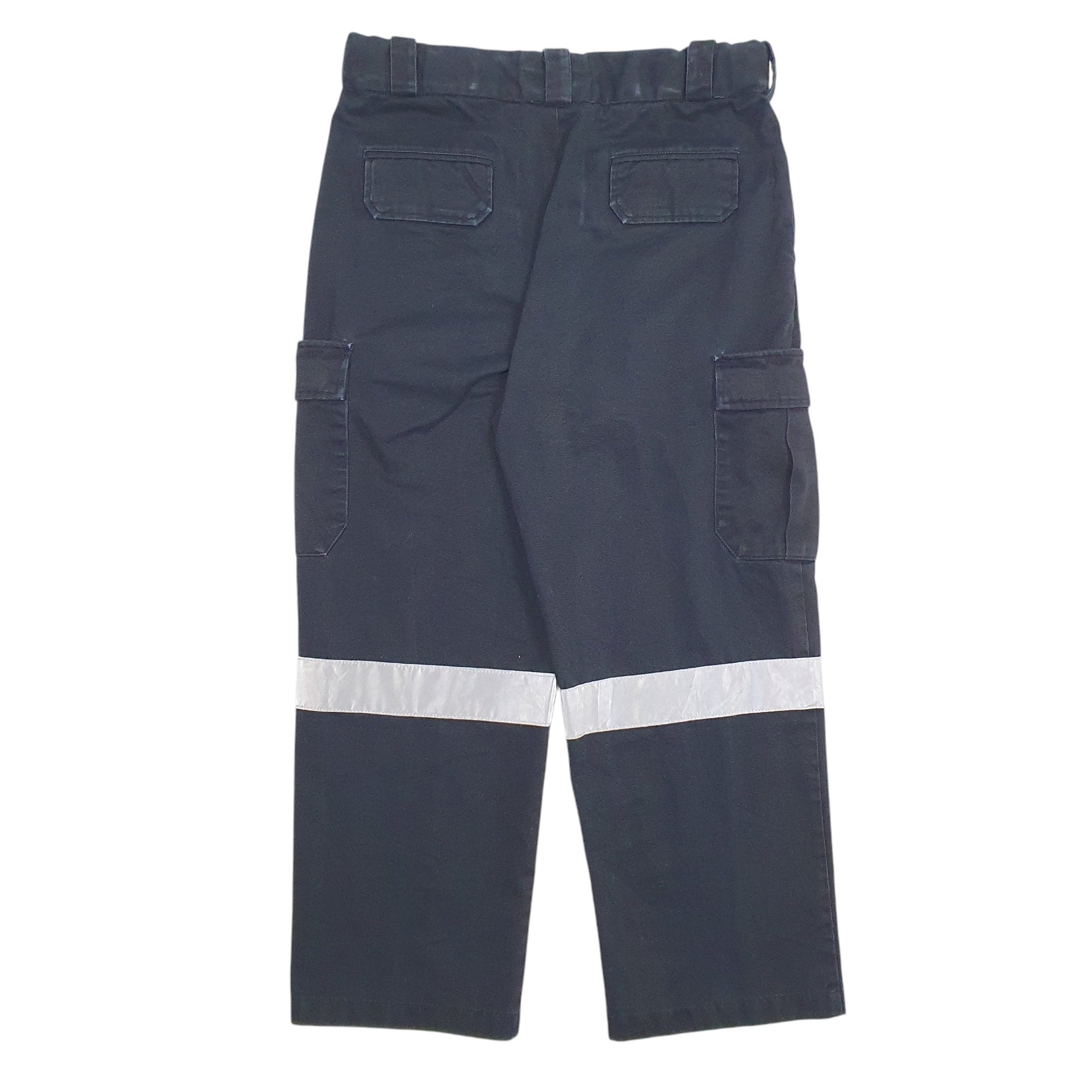 Mens Black Unbranded Workwear Cargo Trousers