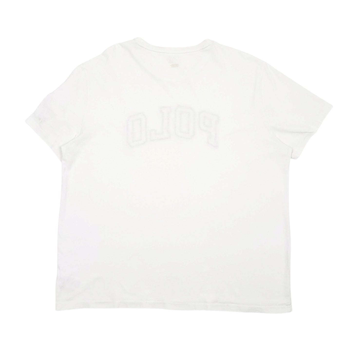 Mens White Polo Ralph Lauren Spellout Short Sleeve T Shirt