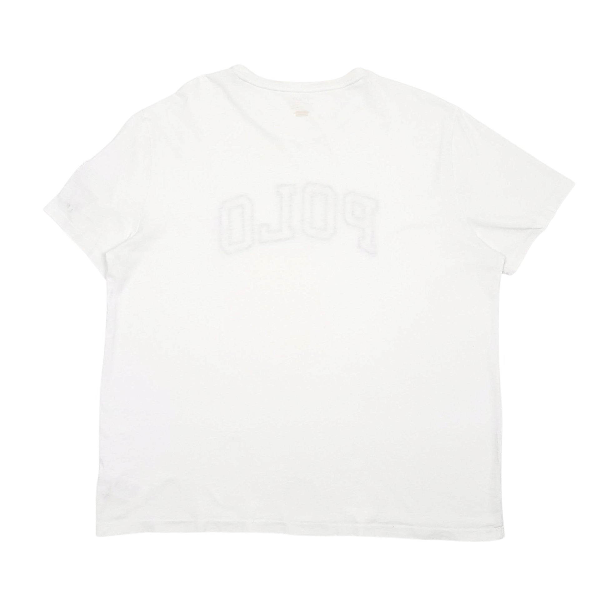 Mens White Polo Ralph Lauren Spellout Short Sleeve T Shirt