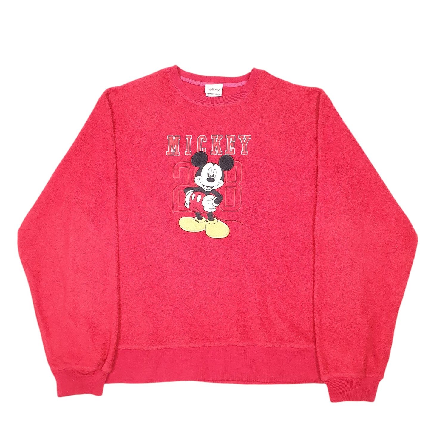 Mens Red Disney Vintage Store Mickey Mouse Crewneck Jumper