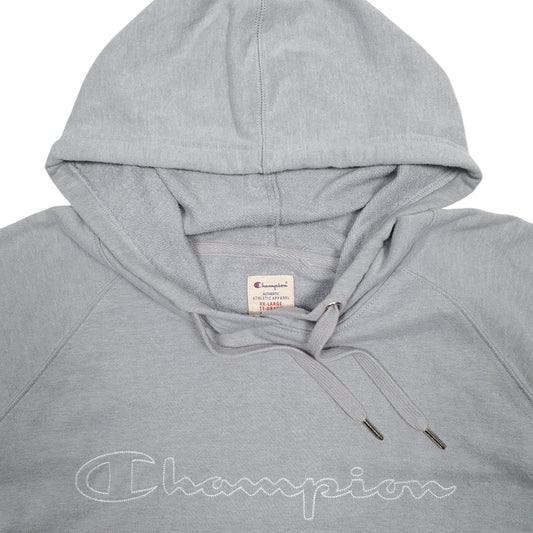 Mens Burgundy Champion Spellout Hoodie Jumper