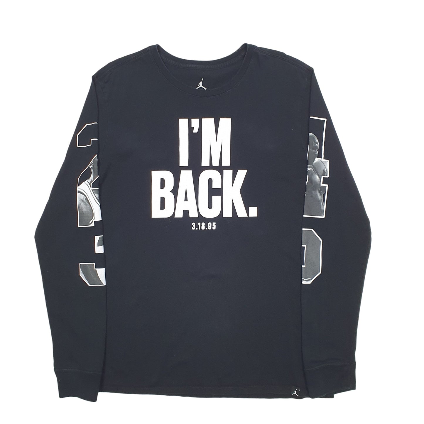 Mens Black Nike Jordan Basketball Jumpman Long Sleeve T Shirt