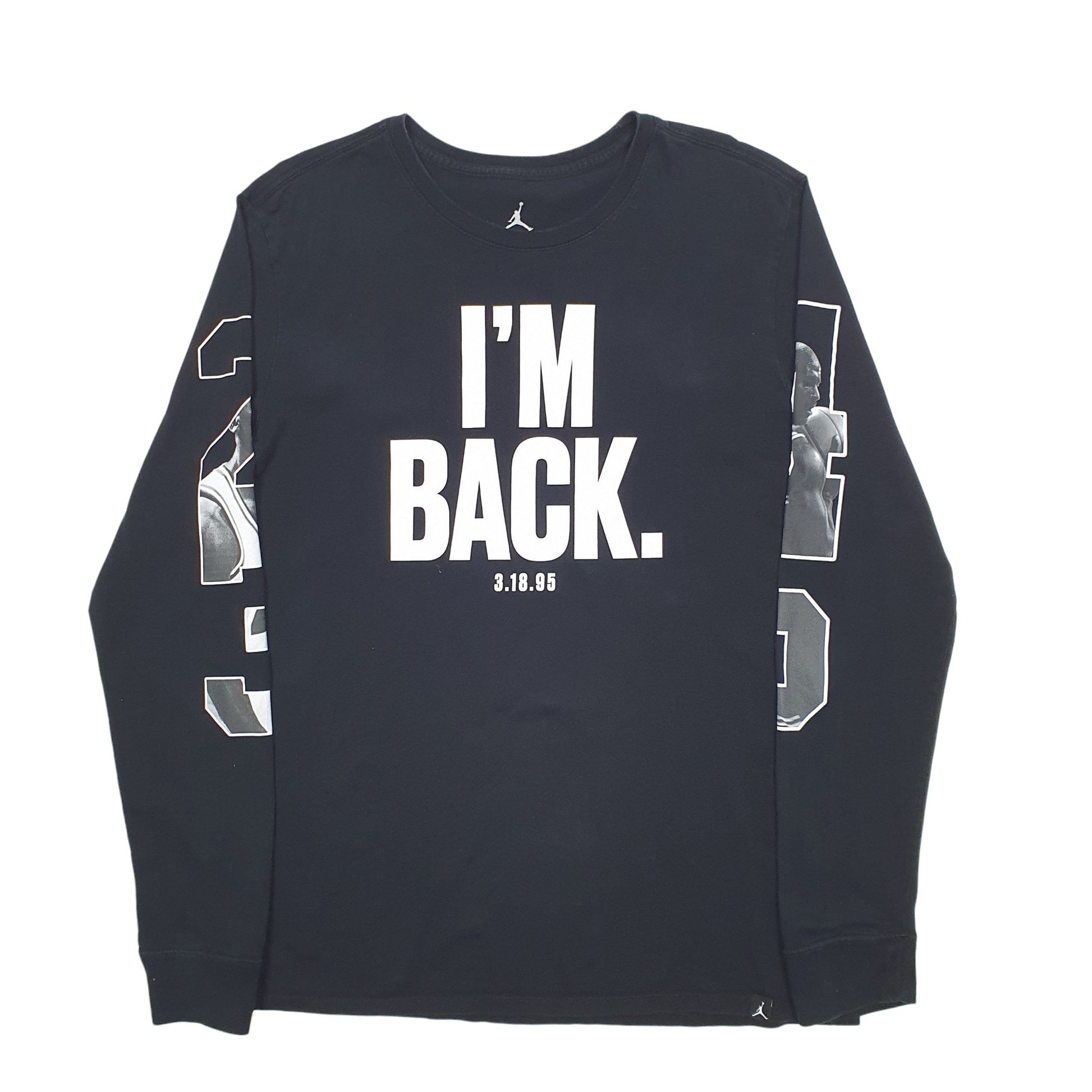 Mens Black Nike Jordan Basketball Jumpman Long Sleeve T Shirt