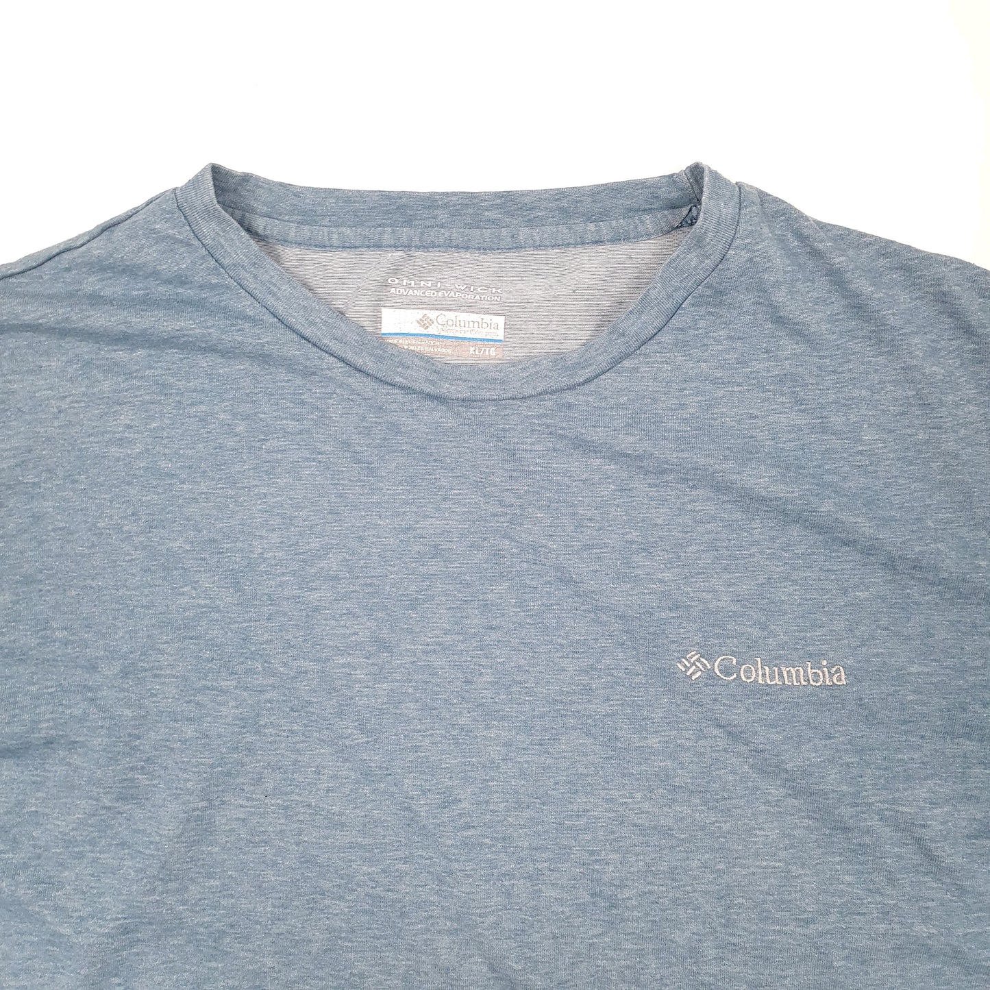 Mens Blue Columbia Sportswear Omni Wick Baselayer Performance Short Sleeve T Shirt