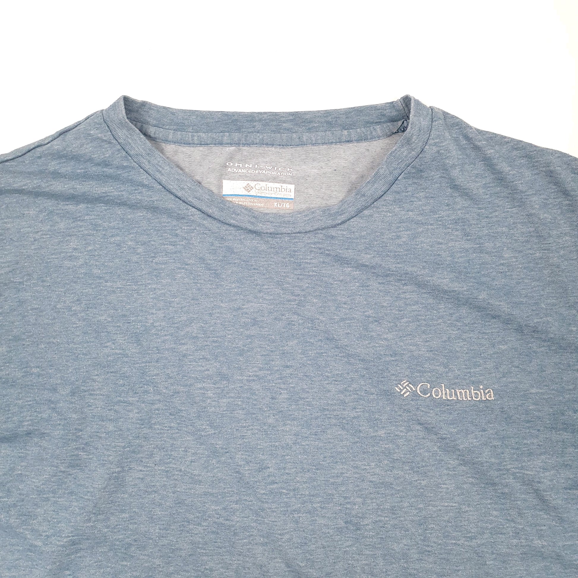 Mens Blue Columbia Sportswear Omni Wick Baselayer Performance Short Sleeve T Shirt