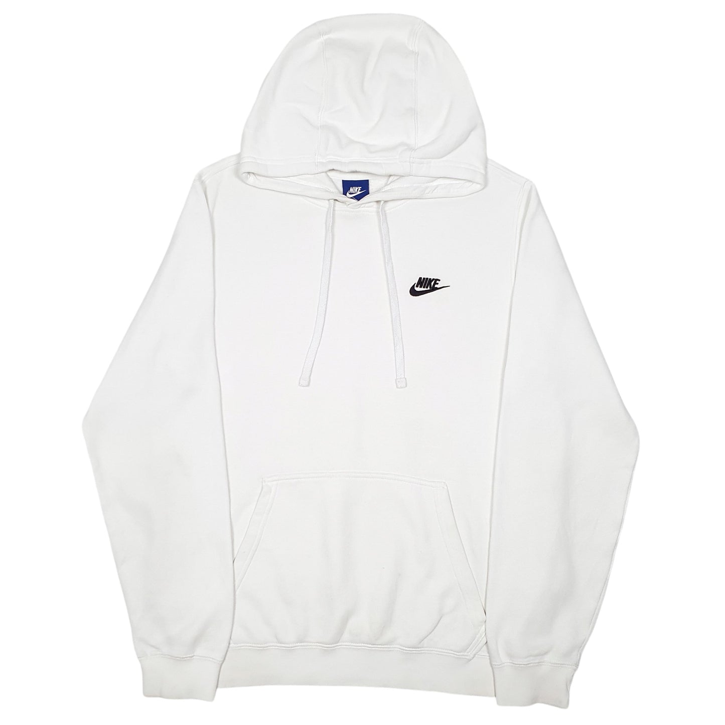 Mens White Nike Swoosh Hoodie Jumper