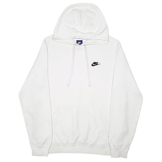 Mens White Nike Swoosh Hoodie Jumper