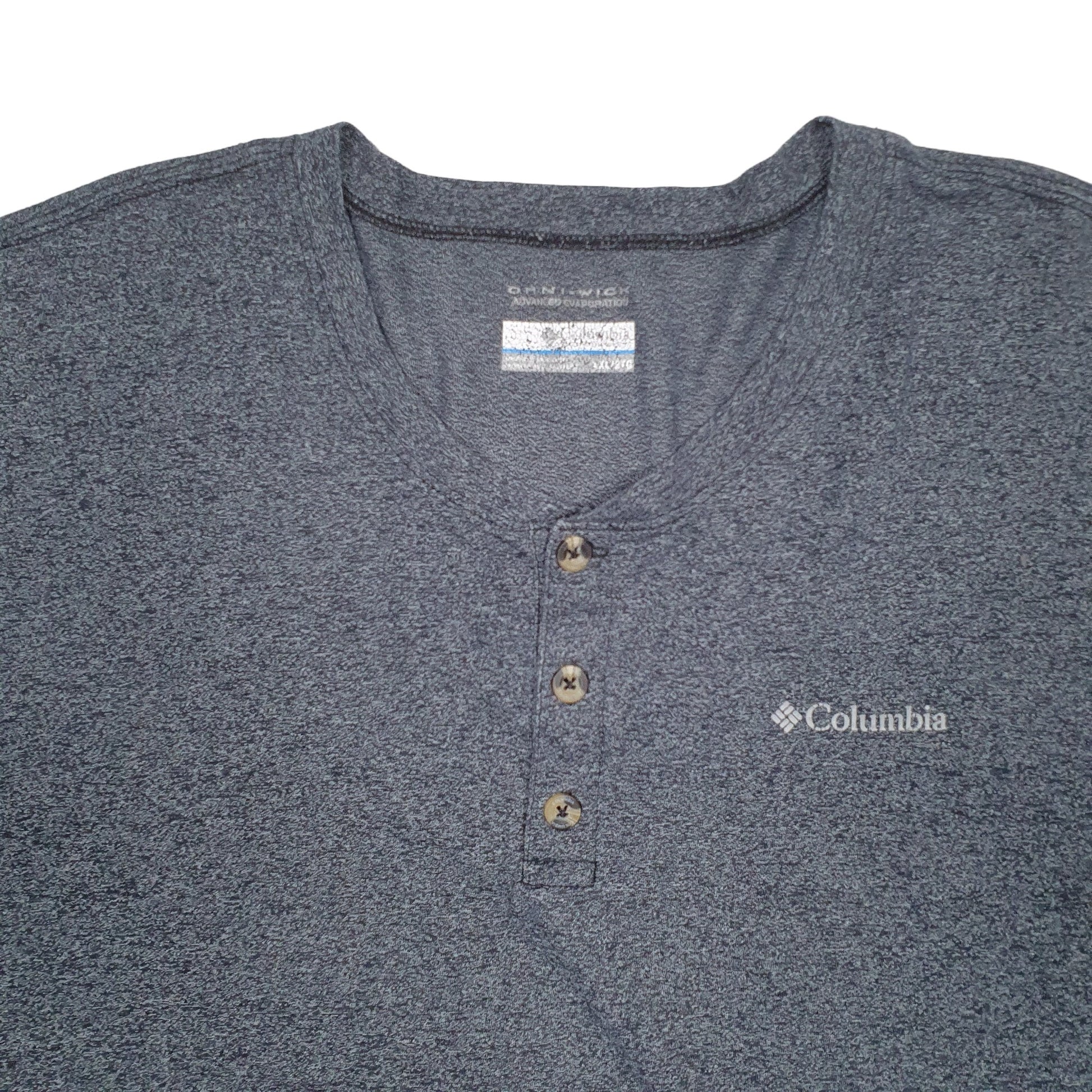 Mens Grey Columbia Sportswear  Long Sleeve T Shirt