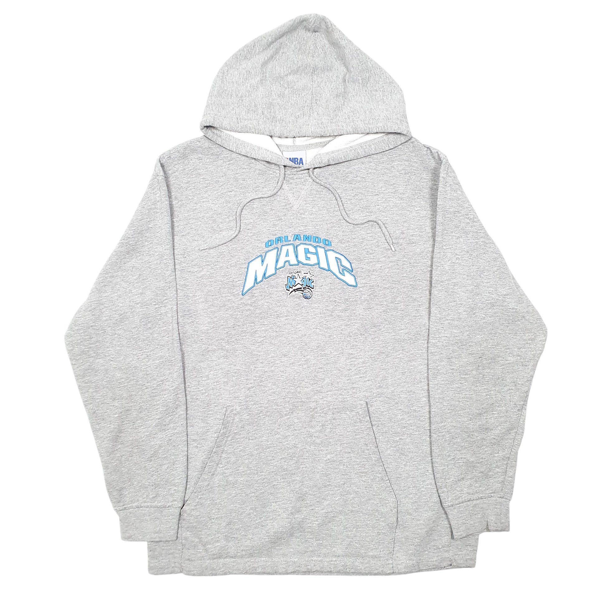 Mens Grey NBA Orlando Magic Basketball Spellout Hoodie Jumper