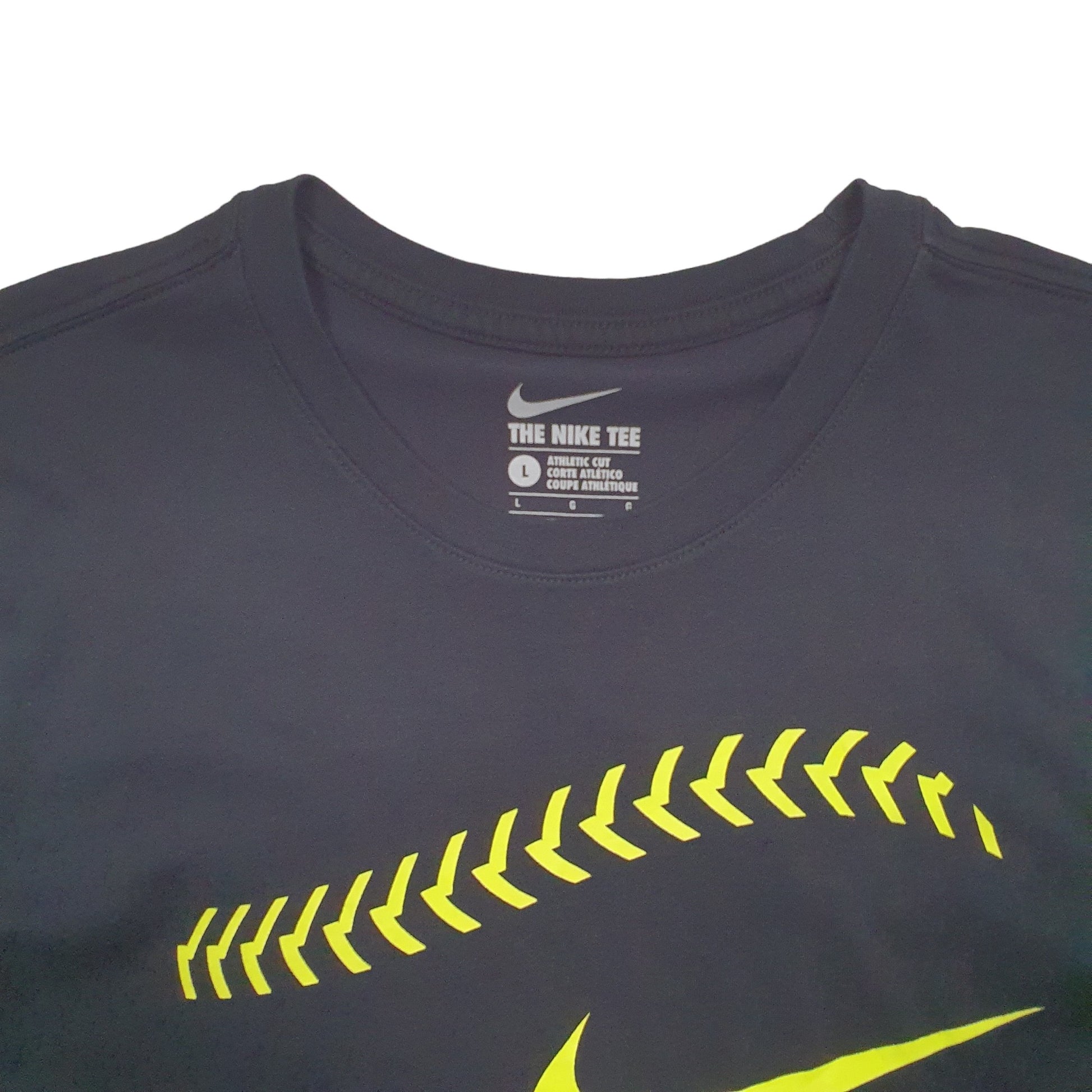 Mens Black Nike Baseball Dri-Fit Short Sleeve T Shirt