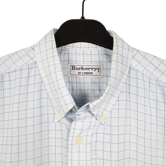 Mens Blue Burberry Burberrys London Long Sleeve Shirt