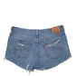 Womens Blue Levis 501 Jorts Denim Shorts