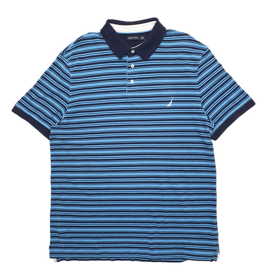 Mens Blue Nautica  Short Sleeve Polo Shirt
