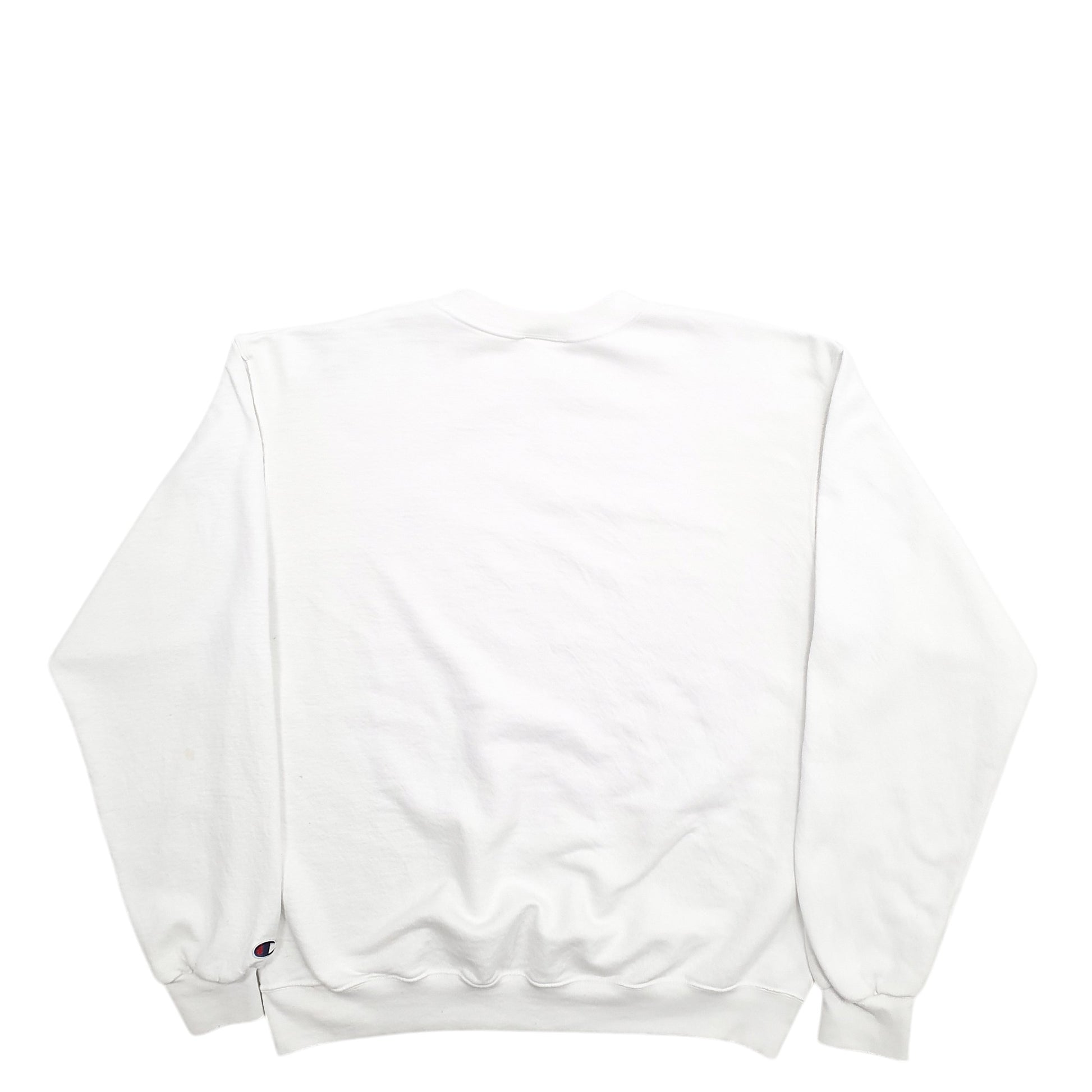 Mens White Champion  Crewneck Jumper