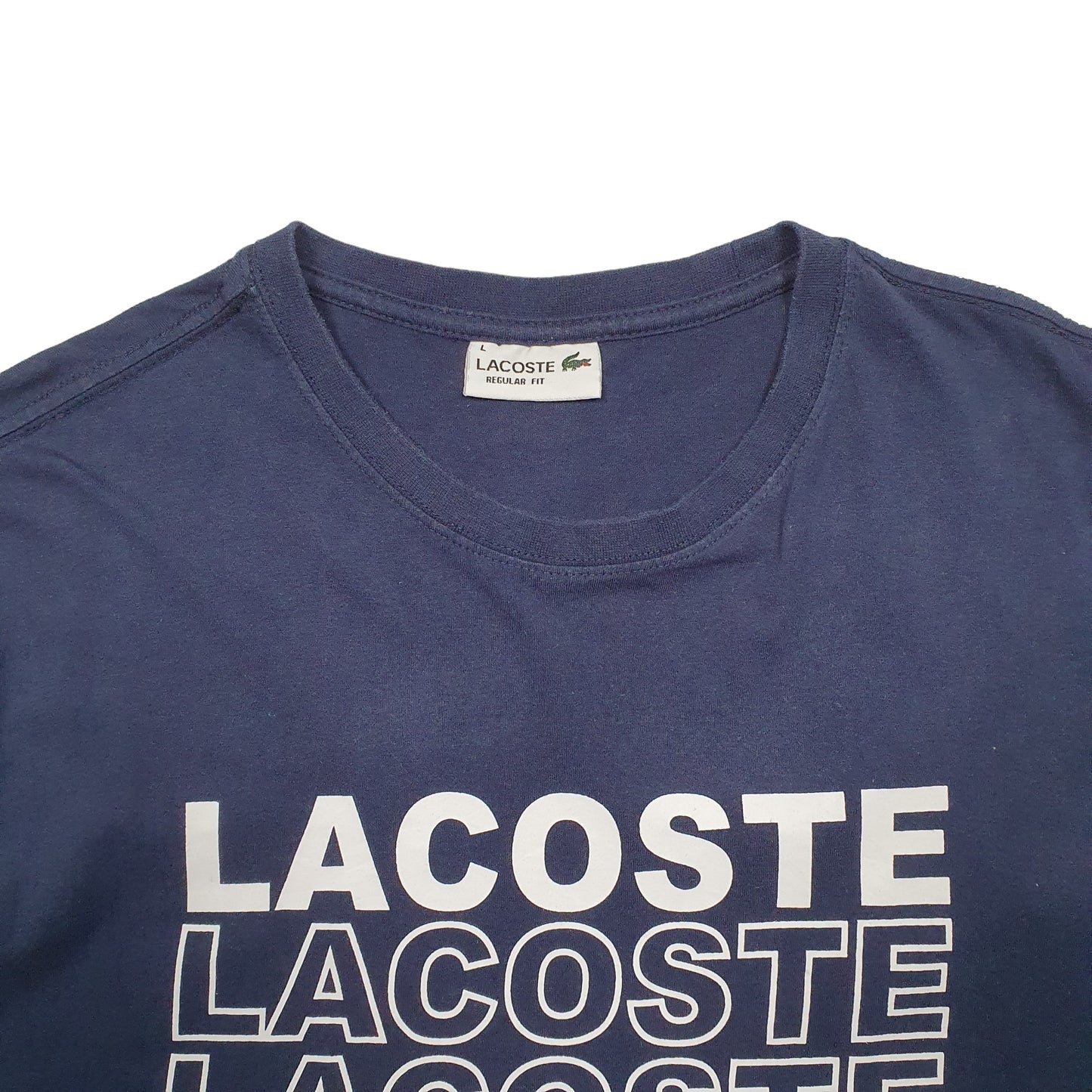 Mens Navy Lacoste  Short Sleeve T Shirt